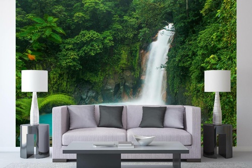 Vlies Fototapete - Rio Celeste-Wasserfall 375 x 250 cm
